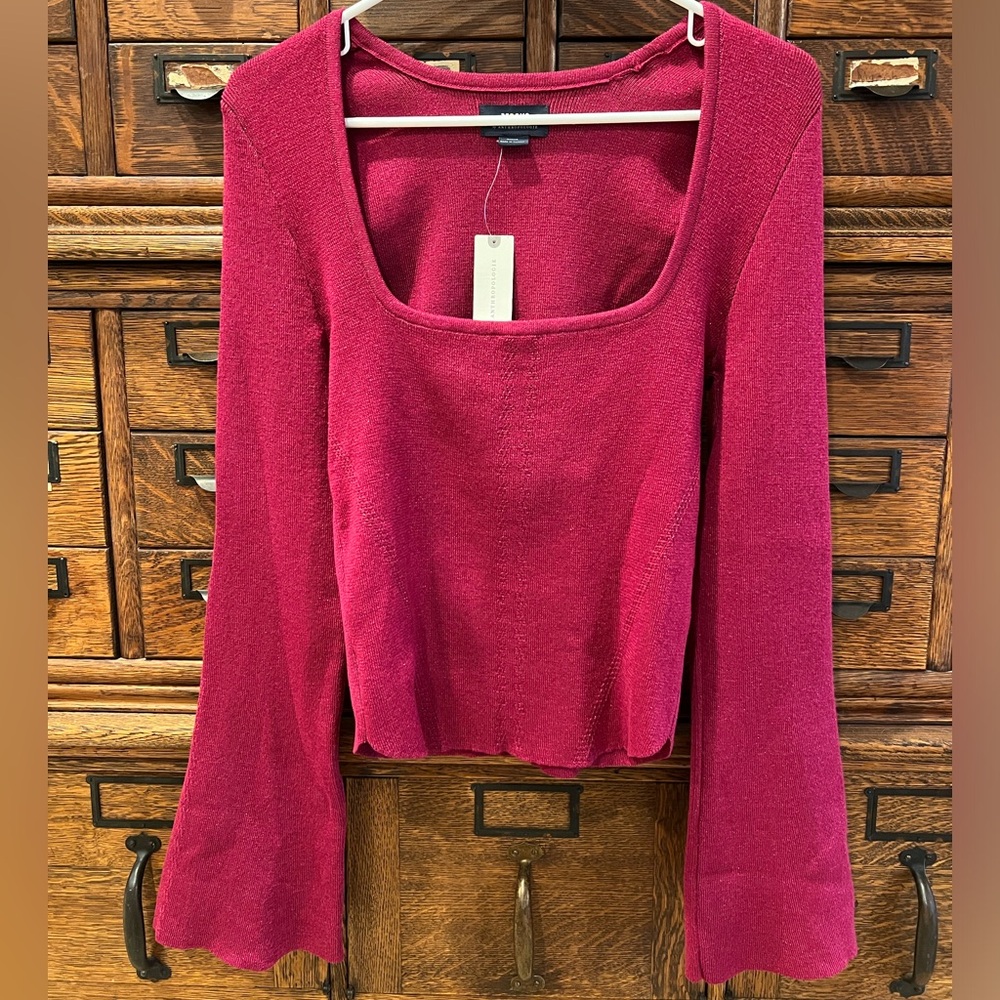 NWT Anthropology Maeve Square Neck Sweater